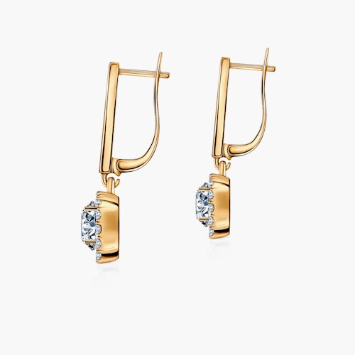 Kolczyki This is Love: złote, białe szafiry, diamenty